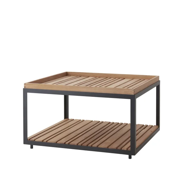 Cane-line Table basse Level teak 79x79 cm Lava grey