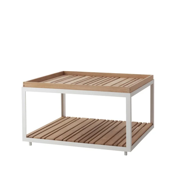Cane-line Table basse Level teak 79x79 cm White