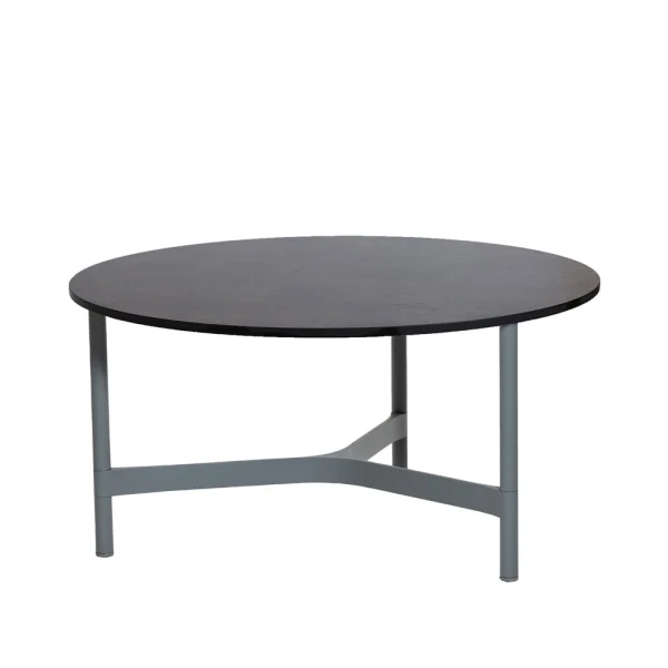 Cane-line Table basse Twist large Ø90 cm Dark grey-light grey