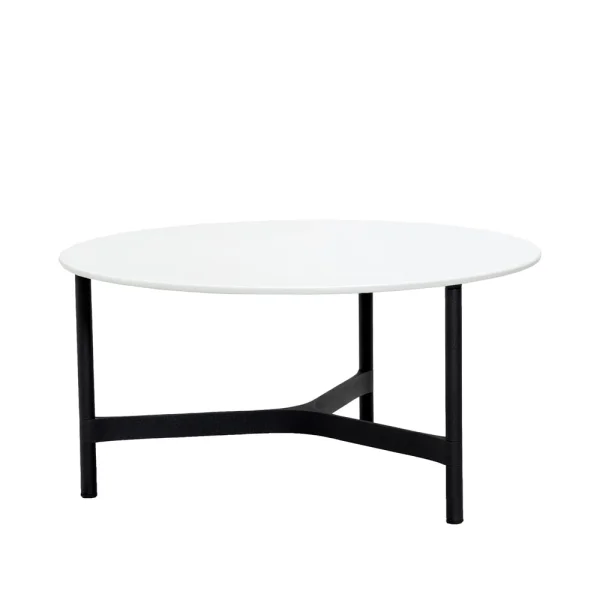 Cane-line Table basse Twist large Ø90 cm White-lava grey