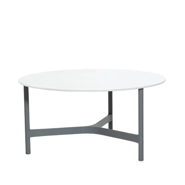 Cane-line Table basse Twist large Ø90 cm White-light grey