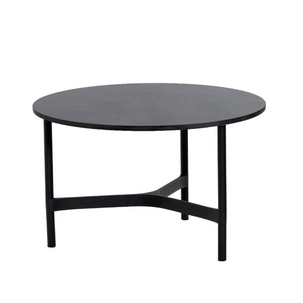 Cane-line Table basse Twist medium Ø70 cm Dark grey-lava grey
