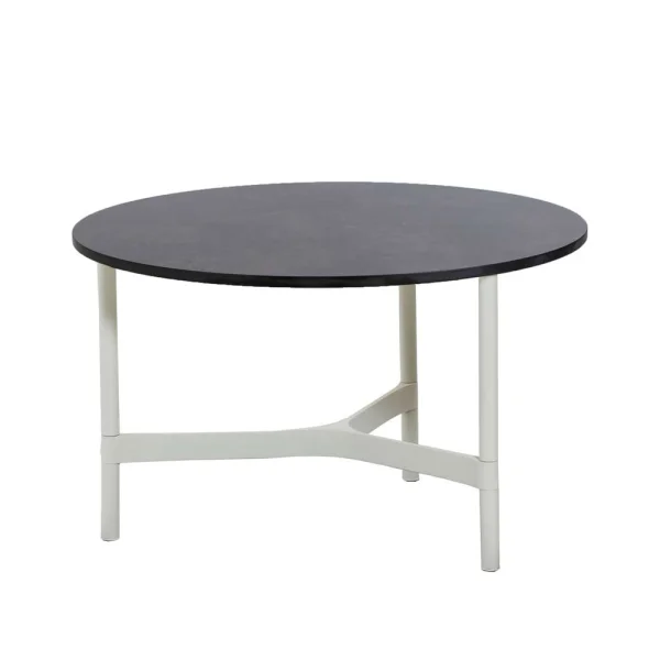 Cane-line Table basse Twist medium Ø70 cm Dark grey-white