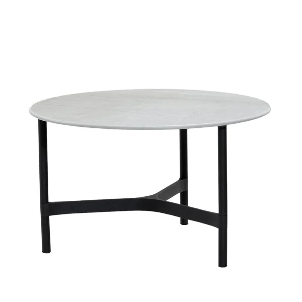 Cane-line Table basse Twist medium Ø70 cm Fossil grey-lava grey