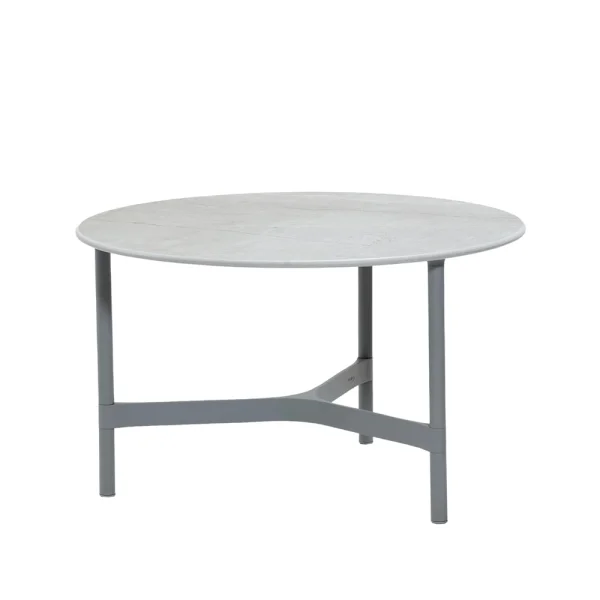 Cane-line Table basse Twist medium Ø70 cm Fossil grey-light grey