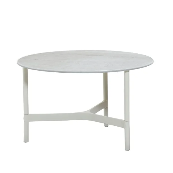 Cane-line Table basse Twist medium Ø70 cm Fossil grey-white