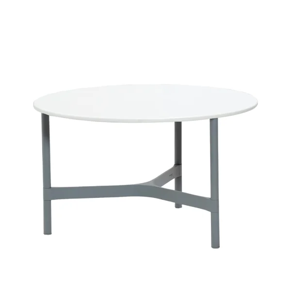 Cane-line Table basse Twist medium Ø70 cm White-light grey
