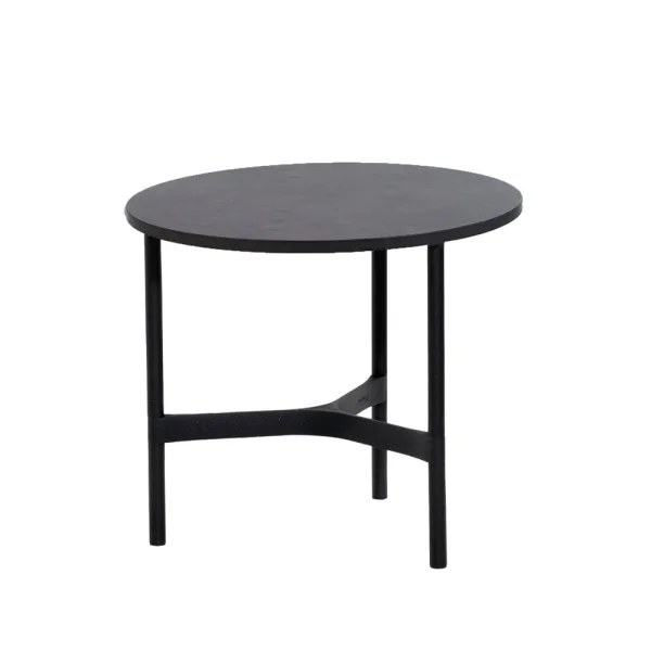 Cane-line Table basse Twist small Ø45 cm Dark grey-lava grey
