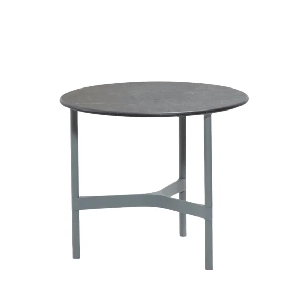Cane-line Table basse Twist small Ø45 cm Fossil black-light grey