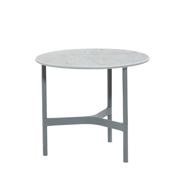 Cane-line Table basse Twist small Ø45 cm Fossil grey-light grey