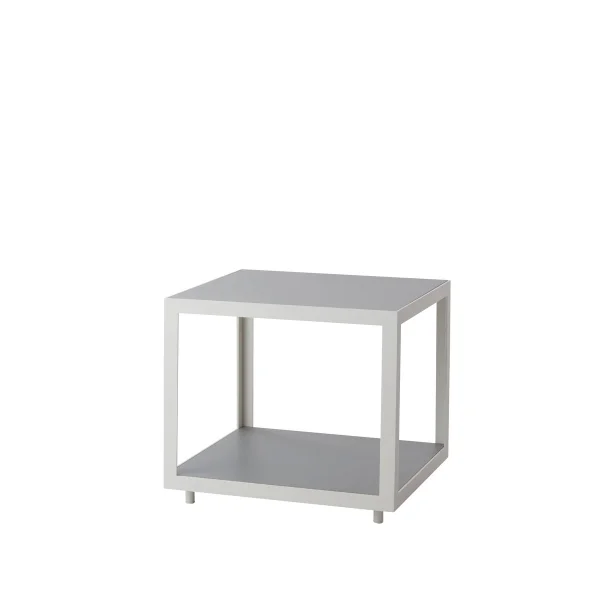 Cane-line Table d'appoint Level Light grey, céramique, support blanc