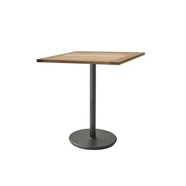 Cane-line Table de café Go teak 72x72 cm Pied Lava grey