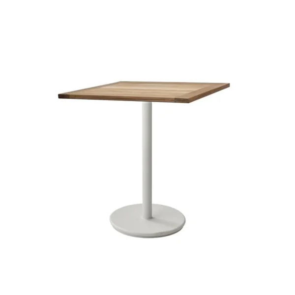 Cane-line Table de café Go teak 72x72 cm Support blanc