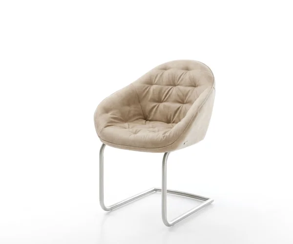 Cantilever Gaio-Flex beige vintage cantilever rond acier inoxydable