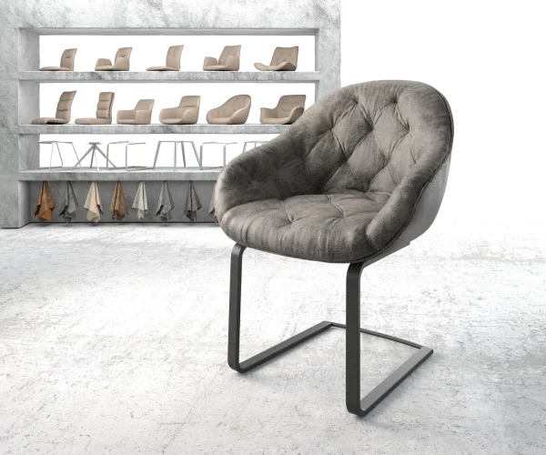 Cantilever Gaio-Flex gris antique cantilever plat noir