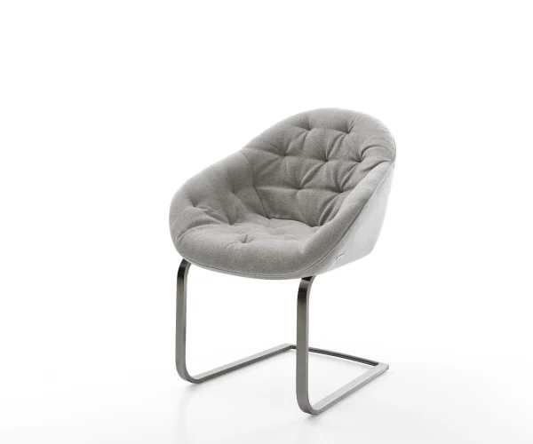 Cantilever Gaio-Flex tissu structuré doux gris pied cantilever plat grafiete