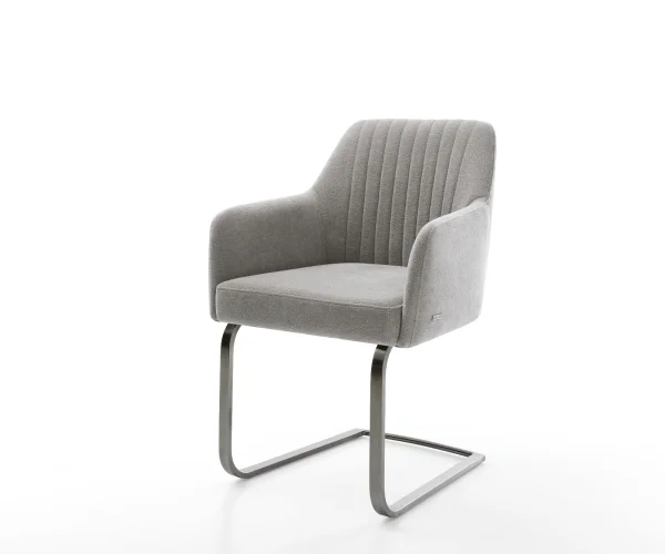 Cantilever Greg-Flex tissu structuré doux gris pied cantilever plat grafiete resorts ensachés