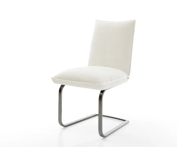 Cantilever Lelio-Flex bouclé doux beige pied cantilever plat grafiete resorts ensachés