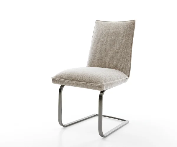 Cantilever Lelio-Flex tissu tissé doux beige pied cantilever plat grafiete resorts ensachés