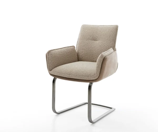 Cantilever Nela-Flex tissu mixte couleur boue pied cantilever plat grafiete
