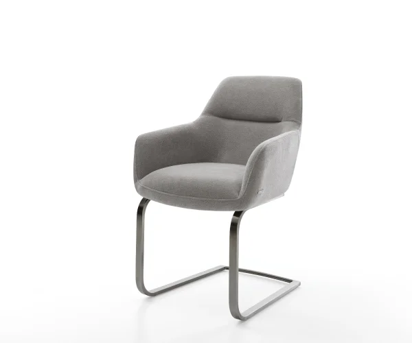 Cantilever Pejo-Flex tissu structuré doux gris pied cantilever plat grafiete resorts ensachés