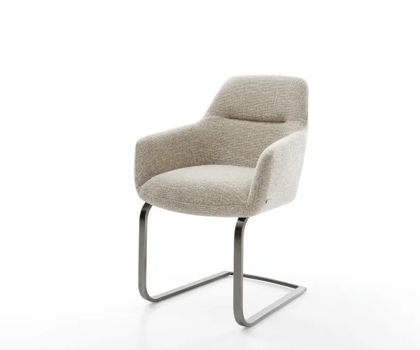 Cantilever Pejo-Flex tissu tissé doux beige pied cantilever plat grafiete resorts ensachés