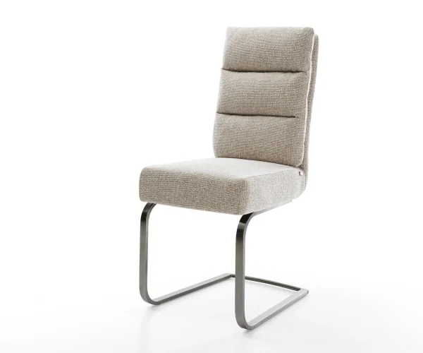 Cantilever Pela-Flex tissu tissé doux beige pied cantilever plat grafiete resorts ensachés