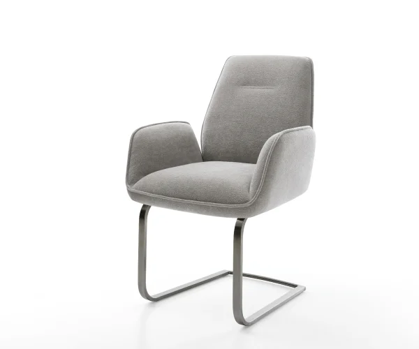 Cantilever Zoa-Flex tissu structuré doux gris pied cantilever plat grafiete resorts ensachés