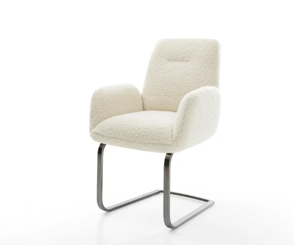 Cantilever Zoa-Flex tissu teddy beige pied cantilever plat grafiete resorts ensachés