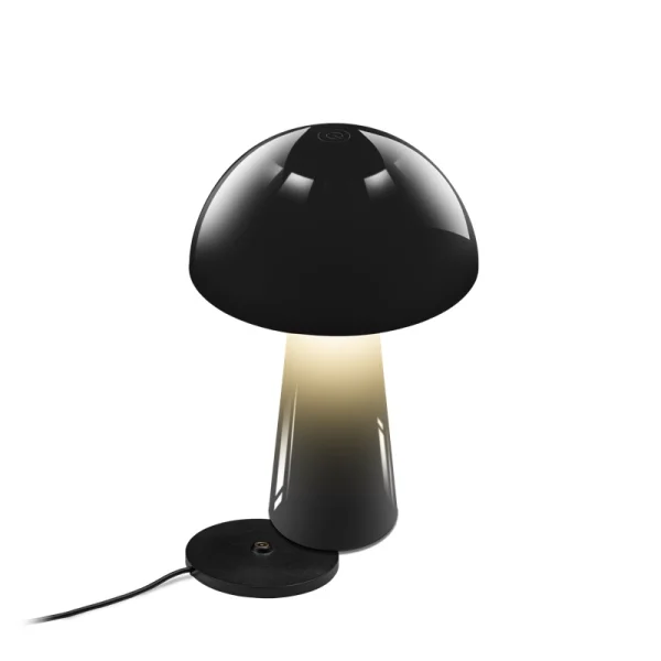 Century Italia Coco - lampe de table d'extérieur sans fil avec station de charge - Ø 16 x 25,5 cm - 1,5W LED dimmable inclus - IP44 - noir