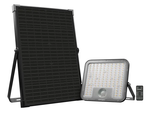 Century Italia Energy - projecteur solaire - 26,6 x 5,4 x 27,8 cm - 60W LED dimmable inclus - IP65 - noir