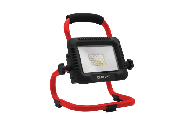 Century Italia Jolly - projecteur portable - 23 x 17,5 x 27 cm - LED 50W incluse et dimmable - IP54 - noir et rouge