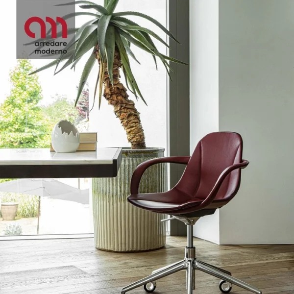 Chaise bureau Couture Enrico Pellizzoni avec roulettes