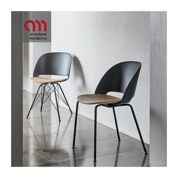 Chaise Polo Bontempi polypropylène - bois
