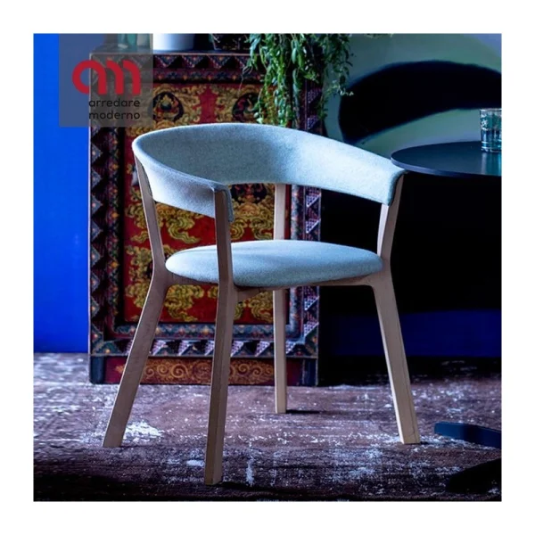 Chaise Wood Bikini Moroso rembourrèe