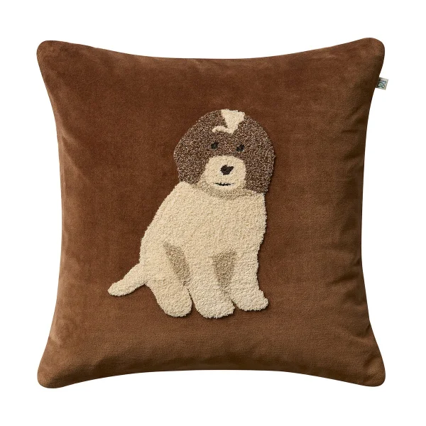 Chhatwal & Jonsson Housse de coussin Doodle 50x50 cm Cognac