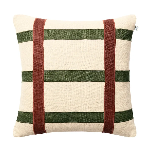 Chhatwal & Jonsson Housse de coussin Kiran 50x50 cm Terracotta-Cactus Green