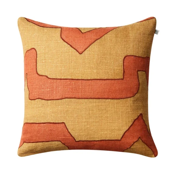 Chhatwal & Jonsson Housse de coussin Sikkim 50x50 cm Apricot orange-khaki