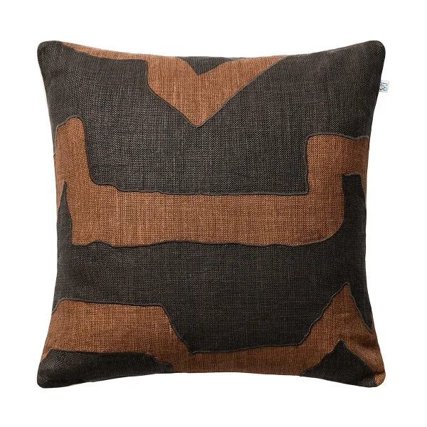 Chhatwal & Jonsson Housse de coussin Sikkim 50x50 cm Taupe-Dark Brown
