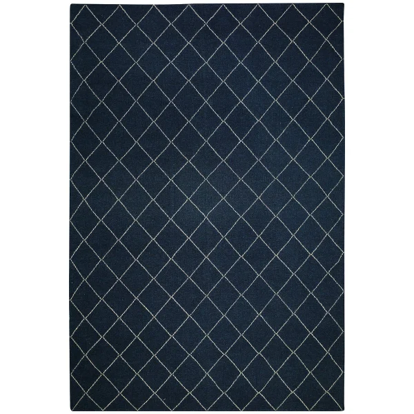 Chhatwal & Jonsson Tapis Diamond 230x336 cm Mélange bleu – blanc cassé