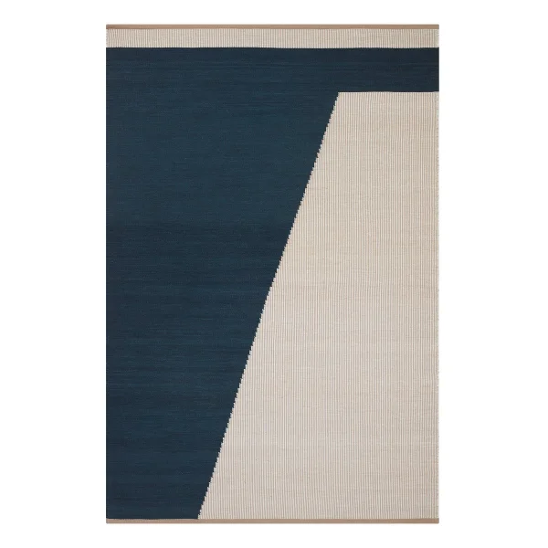 Chhatwal & Jonsson Tapis en laine Una 180x270cm Dark blue-beige-off white