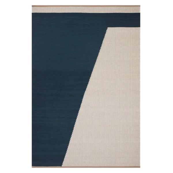 Chhatwal & Jonsson Tapis en laine Una 230x320cm Dark blue-beige-off white