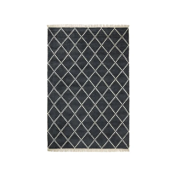 Chhatwal & Jonsson Tapis Kochi black/offwhite, 180x270 cm