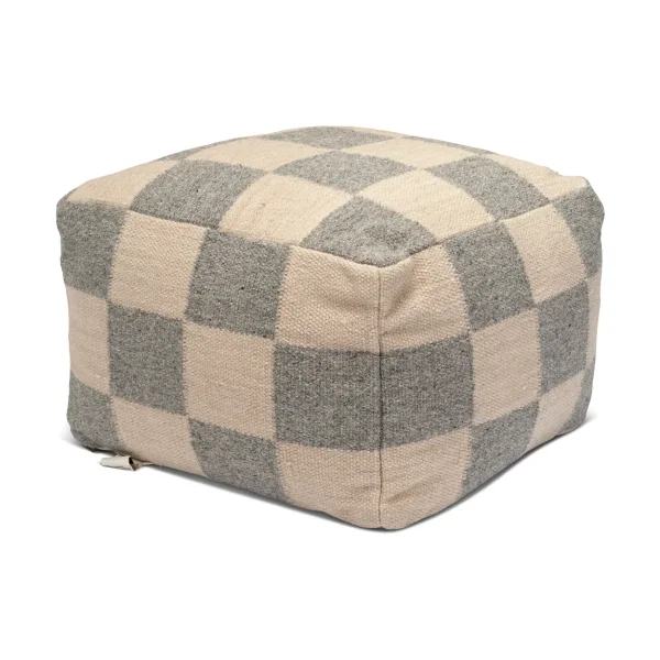 Classic Collection Pouf Square 50x50 cm Gris-naturel