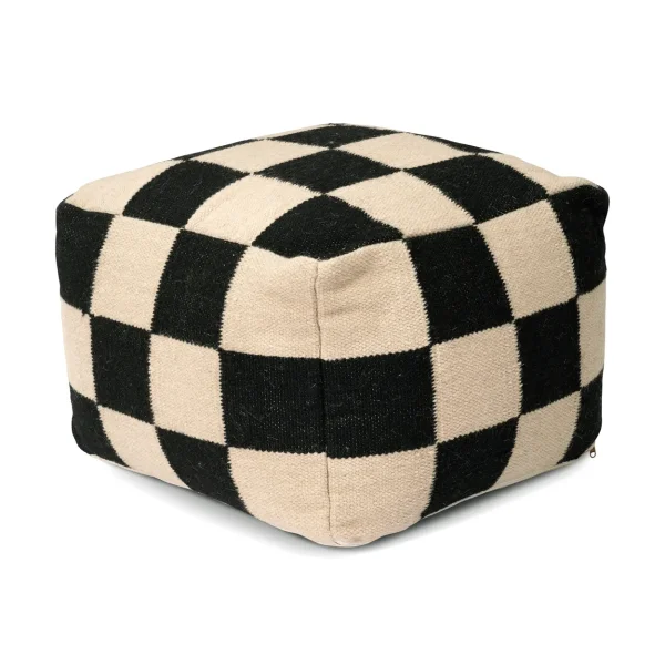 Classic Collection Pouf Square 50x50 cm Noir-naturel