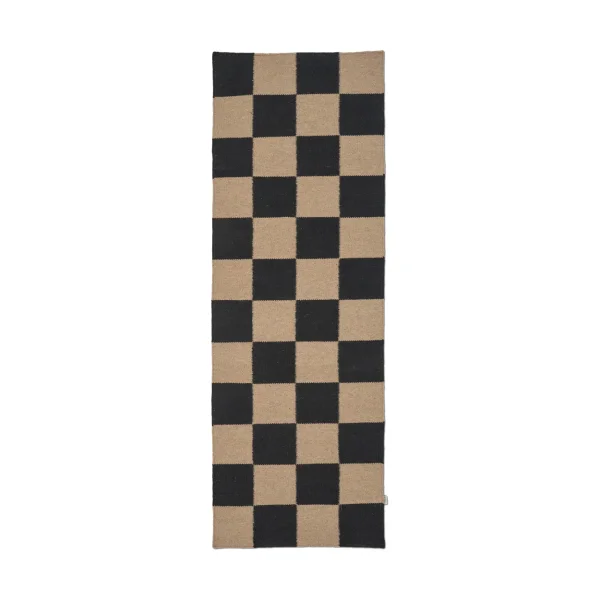 Classic Collection Tapis de couloir Square Noir-naturel, 80x240 cm