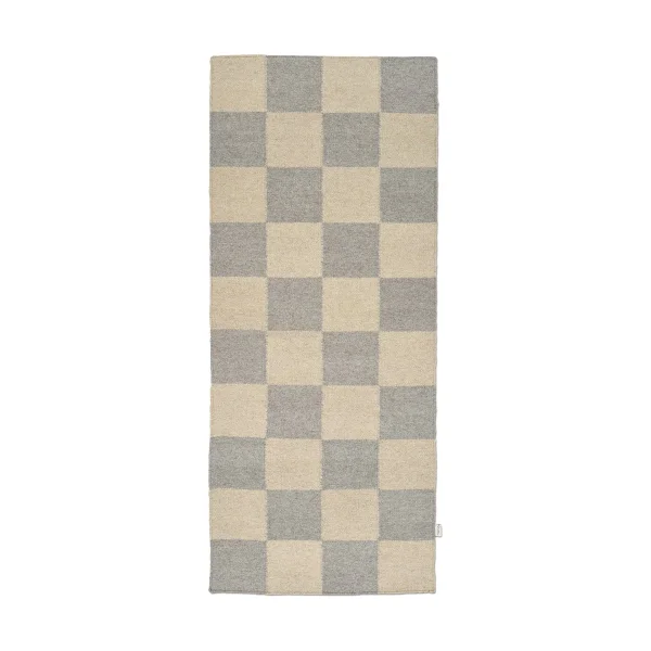Classic Collection Tapis de couloir Squares Grey-natural, 80x200 cm