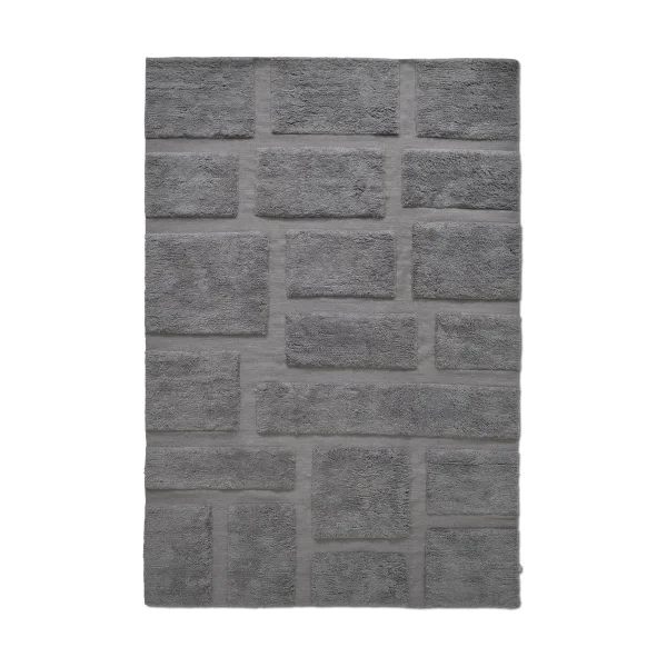 Classic Collection Tapis en laine Bricks 170x230 cm Gris