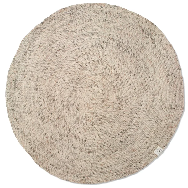 Classic Collection Tapis en laine rond Merino Ø160 cm Beige