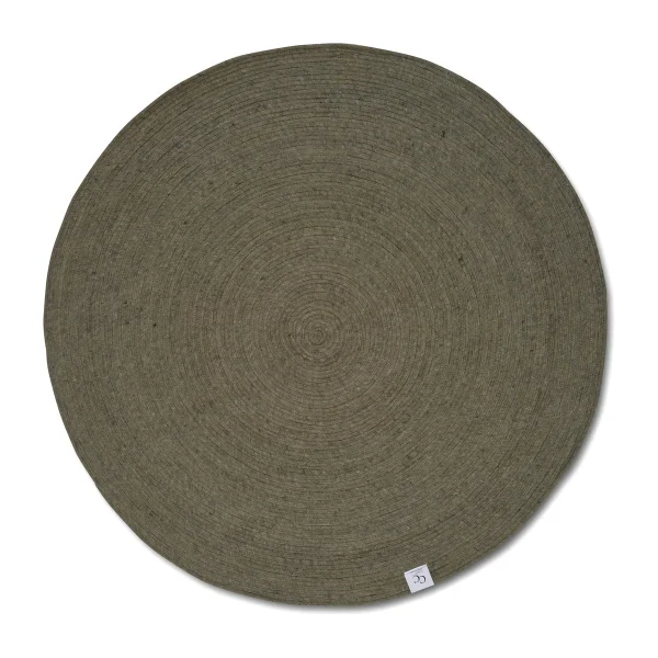 Classic Collection Tapis en laine rond Merino Ø160 cm Dark green